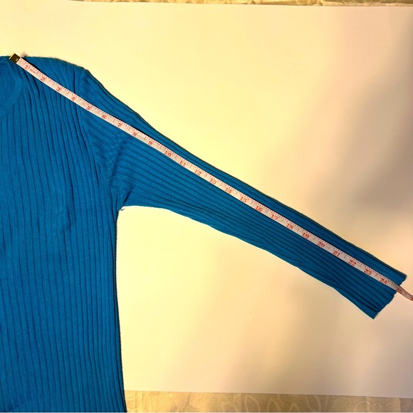 Domani Size M Buttons as Ornament Blue Women  Blouse for Every Day Long Sleeve - Picture 7 of 9